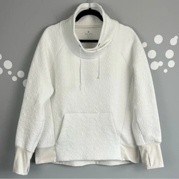 Athleta Tops - Athleta Jacquard Elevation Quilted Sweatshirt Size L